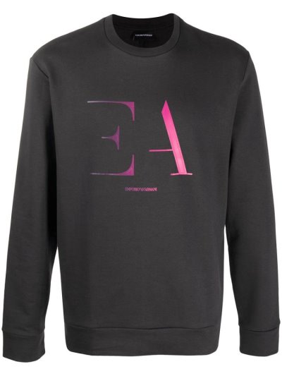 Φούτερ Armani Emporio Logo Print ανδρικα μαυρα | GR31530
