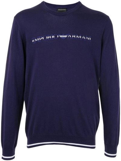 Φούτερ Armani Emporio Logo Print ανδρικα μωβ | GR37924