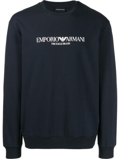 Φούτερ Armani Emporio Logo Printed ανδρικα μπλε | GR62405