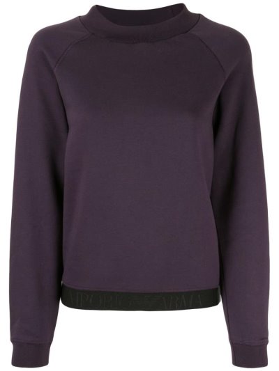 Φούτερ Armani Emporio Logo Trim γυναικεια μωβ | GR74282