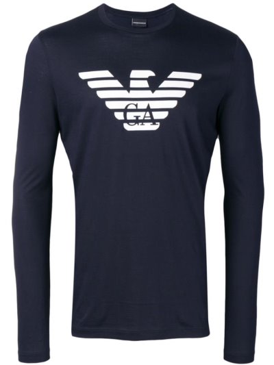 Φούτερ Armani Emporio Logo ανδρικα μπλε | GR25121