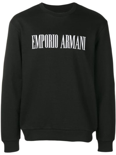 Φούτερ Armani Emporio Stop Wishing, Start Doing ανδρικα μαυρα | GR29989