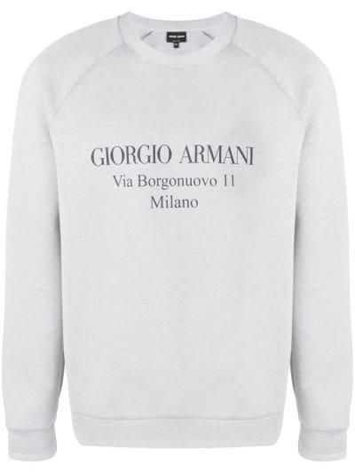 Φούτερ Giorgio Armani Logo ανδρικα γκρι | GR97021