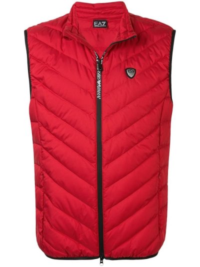γιλεκο Ea7 Emporio Armani αμανικα Core Shield Gilet ανδρικα κοκκινα | GR40457