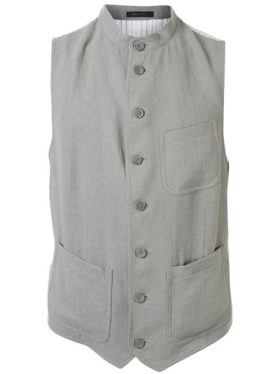 γιλεκο Giorgio Armani Button Up Waistcoat ανδρικα γκρι Πολύχρωμο | GR83431