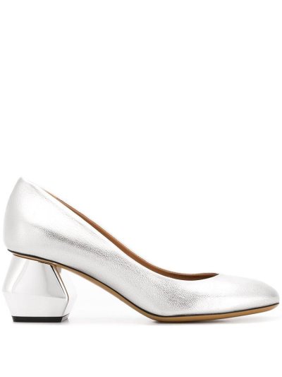γοβεσ Armani Emporio Geometric Heel γυναικεια ασημι | GR08859
