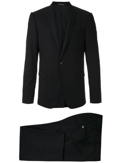 κοστούμια Armani Emporio Fitted Two Piece ανδρικα μαυρα | GR13744
