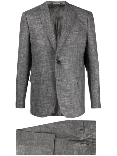 κοστούμια Armani Emporio Fitted Two Piece ανδρικα γκρι | GR20942