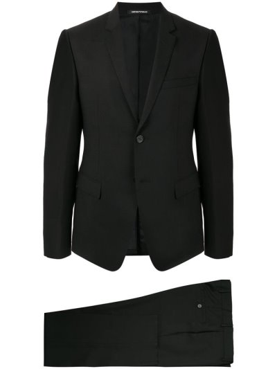 κοστούμια Armani Emporio Fitted Two Piece ανδρικα μπλε | GR32128