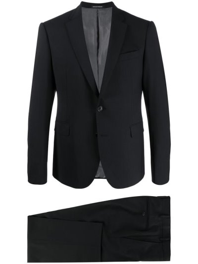 κοστούμια Armani Emporio Fitted Two Piece ανδρικα μαυρα | GR53134