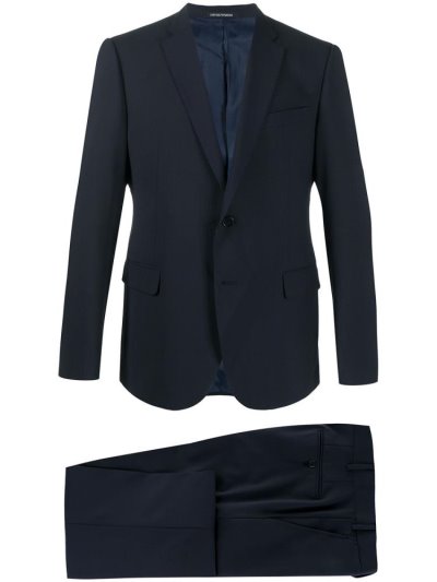 κοστούμια Armani Emporio Fitted Two Piece ανδρικα μπλε | GR71659