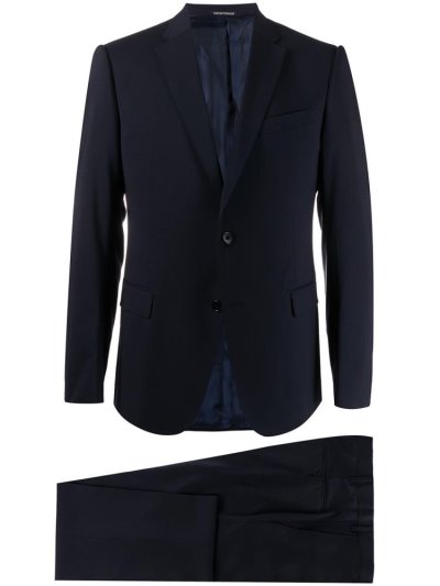 κοστούμια Armani Emporio Slim Fit Single Breasted Check ανδρικα μπλε | GR36545