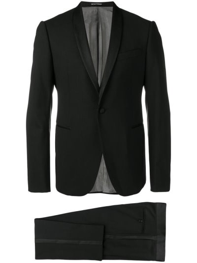 κοστούμια Armani Emporio Stretch Wool Tuxedo ανδρικα μαυρα | GR83494