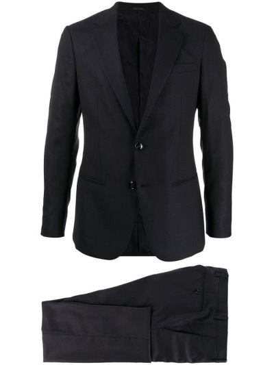 κοστούμια Giorgio Armani Textured Two Piece ανδρικα μπλε | GR86233