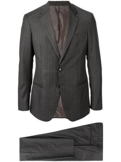 κοστούμια Giorgio Armani Two Piece Pinstripe ανδρικα γκρι | GR10136