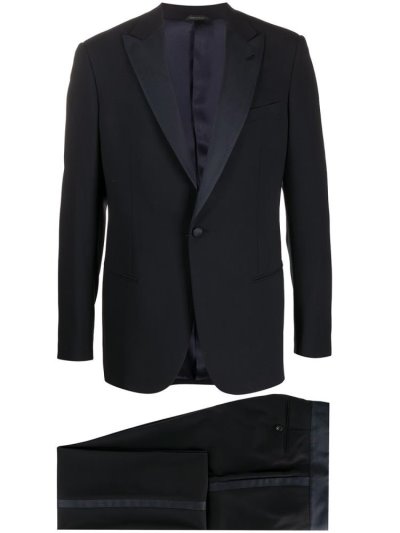 κοστούμια Giorgio Armani Two Piece Virgin Wool ανδρικα μπλε | GR78902