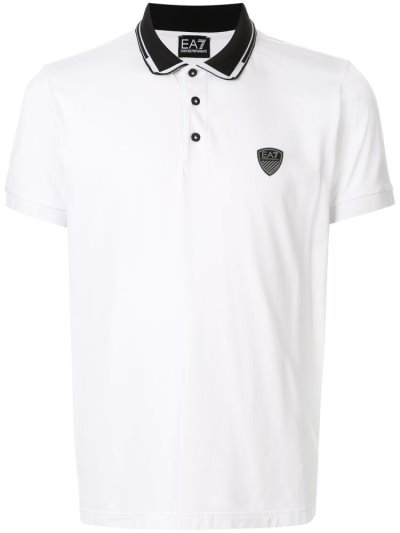 μπλουζακια πολο Ea7 Emporio Armani Back Logo Colour Block ανδρικα ασπρα | GR00053