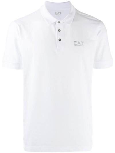 μπλουζακια πολο Ea7 Emporio Armani Logo ανδρικα ασπρα | GR00298
