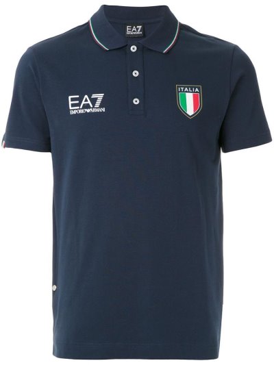 μπλουζακια πολο Ea7 Emporio Armani Chest Logo ανδρικα μπλε | GR78262