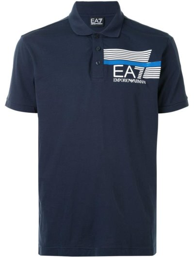 μπλουζακια πολο Ea7 Emporio Armani Logo ανδρικα μπλε | GR80950