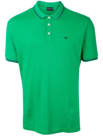 μπλουζακια πολο Armani Emporio Embroidered Logo ανδρικα πρασινο | GR29803