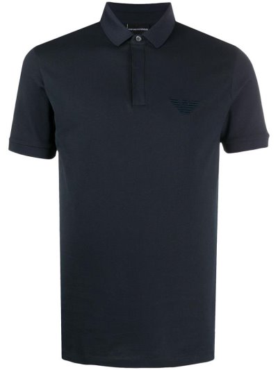 μπλουζακια πολο Armani Emporio Embroidered Logo ανδρικα μπλε | GR50123