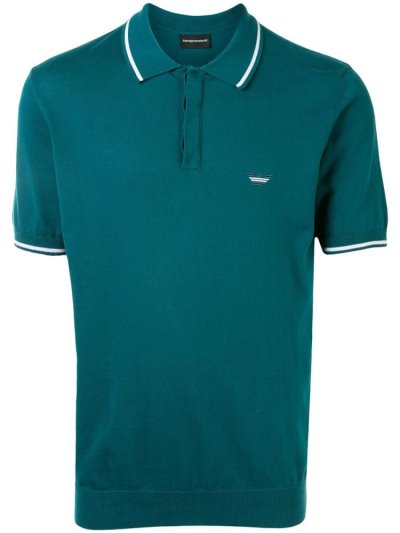 μπλουζακια πολο Armani Emporio Embroidered Logo ανδρικα πρασινο | GR56065