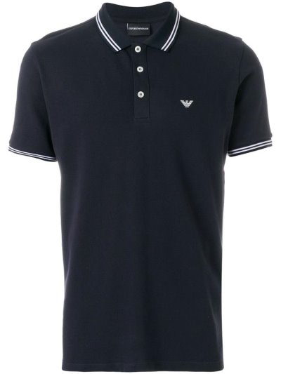 μπλουζακια πολο Armani Emporio Logoed ανδρικα μπλε | GR31015
