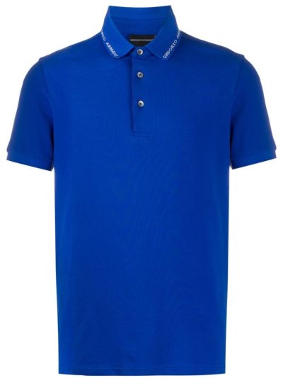 μπλουζακια πολο Armani Emporio Logo ανδρικα μπλε | GR32088