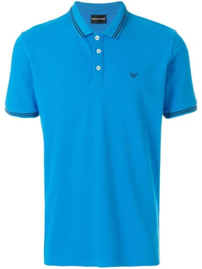 μπλουζακια πολο Armani Emporio Logoed ανδρικα μπλε | GR41096