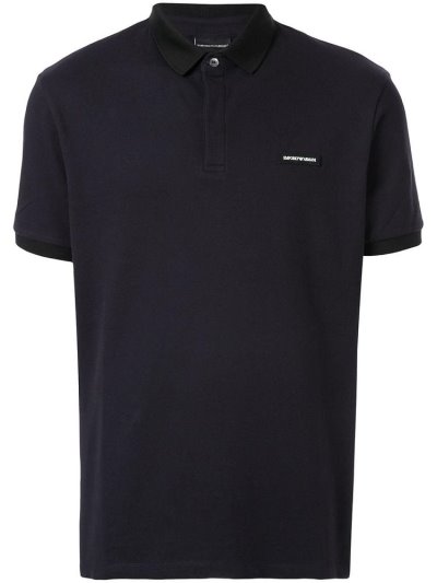 μπλουζακια πολο Armani Emporio Logo Patch ανδρικα μπλε | GR81565