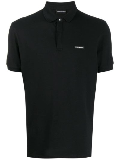 μπλουζακια πολο Armani Emporio Patch Detail ανδρικα μαυρα | GR78904