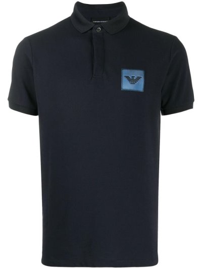 μπλουζακια πολο Armani Emporio Stitched Logo ανδρικα μπλε | GR52955