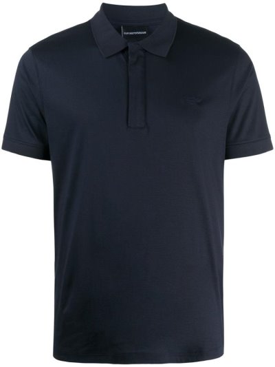 μπλουζακια πολο Armani Emporio Zipped ανδρικα μπλε | GR22631