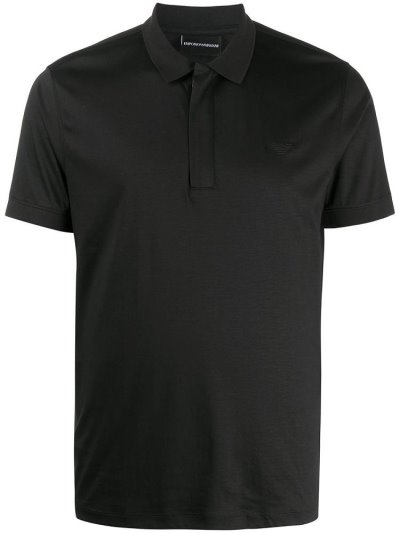 μπλουζακια πολο Armani Emporio Zipped ανδρικα μαυρα | GR49353