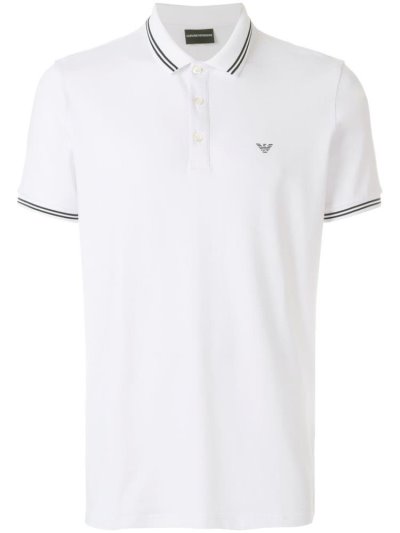 μπλουζακια πολο Armani Emporio κοντο Sleeve ανδρικα ασπρα | GR39489