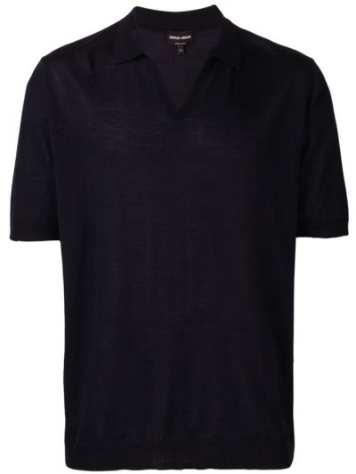 μπλουζακια πολο Giorgio Armani Open Collar ανδρικα μπλε | GR15117