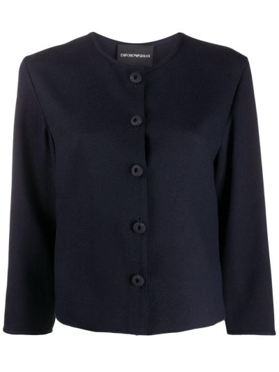 μπλούζα Armani Emporio Boxy Button Front γυναικεια μπλε | GR51511