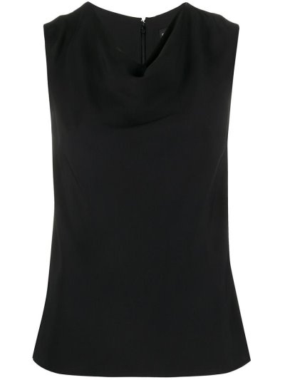 μπλούζα Armani Emporio Cowl Neck αμανικα γυναικεια μαυρα | GR29769
