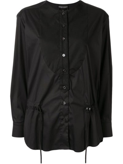 μπλούζα Armani Emporio Drawstring Poplin γυναικεια μαυρα | GR74689