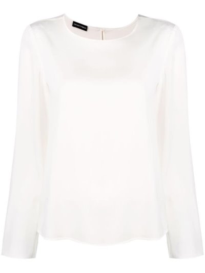 μπλούζα Armani Emporio Straight Fit γυναικεια ασπρα | GR94523
