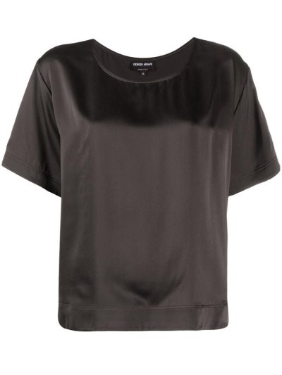μπλούζα Giorgio Armani Loose Fit γυναικεια γκρι | GR37259