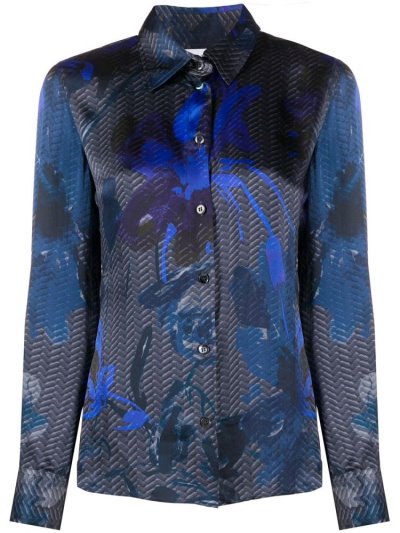 μπλούζα Giorgio Armani Pre-owned 2000s Printed γυναικεια μπλε | GR28875