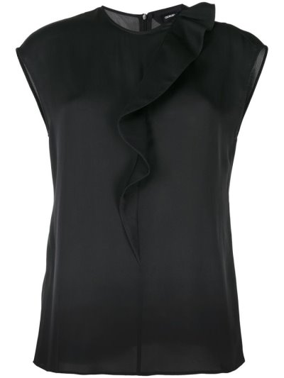 μπλούζα Giorgio Armani Silk αμανικα γυναικεια μπλε | GR17903