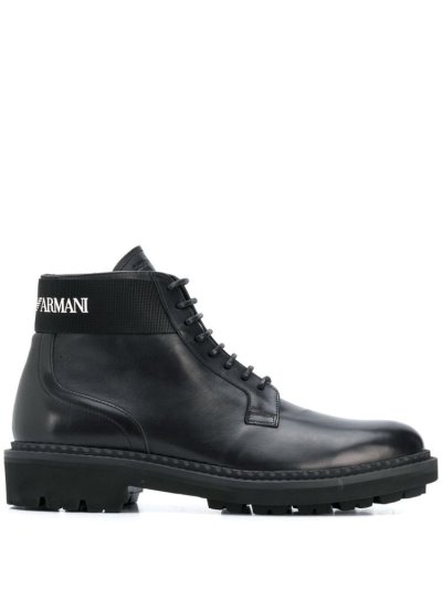 μποτεσ Armani Emporio δαντελα Up ανδρικα μαυρα | GR98935