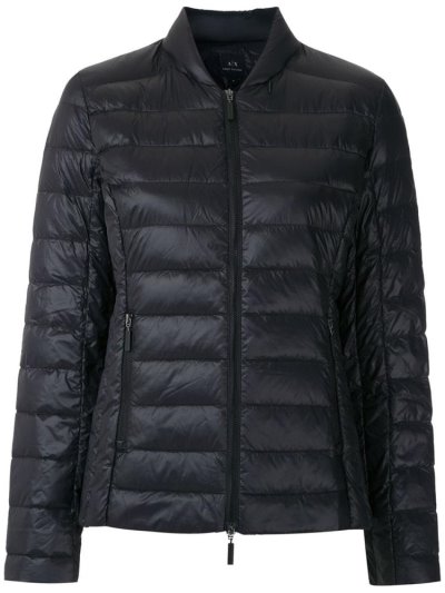 μπουφαν Armani Exchange Zipped Padded Jacket γυναικεια μαυρα | GR83464