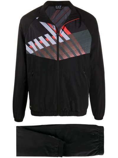 μπουφαν Ea7 Emporio Armani Colour Blocked Αθλητικά Jacket ανδρικα μαυρα | GR31571