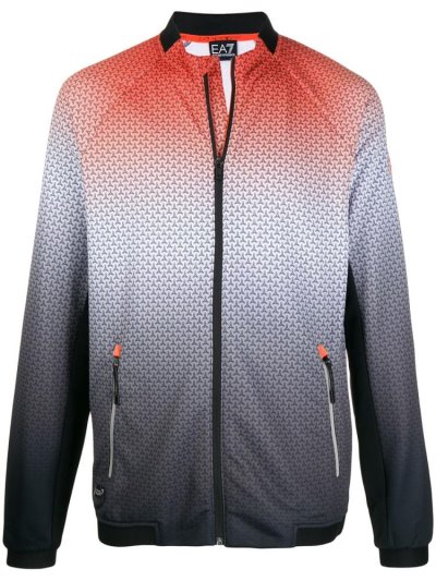 μπουφαν Ea7 Emporio Armani Gradient Effect Αθλητικά Jacket ανδρικα μαυρα | GR37370