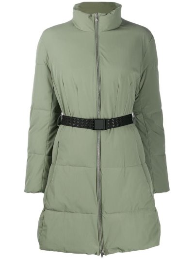μπουφαν Armani Emporio Belted Puffer Jacket γυναικεια πρασινο | GR92139