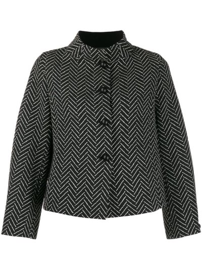 μπουφαν Armani Emporio Chevron γυναικεια μαυρα ασπρα | GR83656